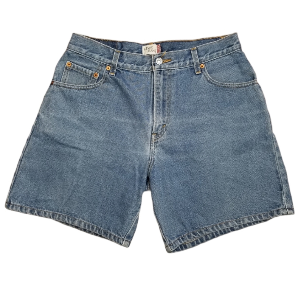 Levi's 550 Red Tab Denim High Waist Shorts Size 12